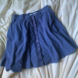 blue button up skirt